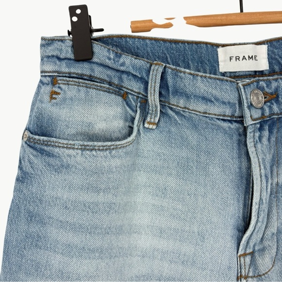 FRAME Denim Le High Straight Jean in Winslow | Sz 27 | Light Vintage Wash - Picture 7 of 15